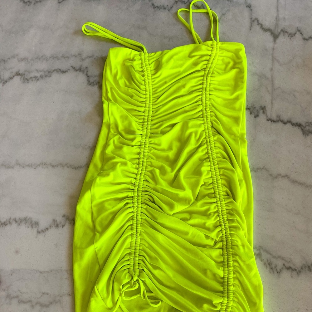 Neon Green Mini Dress